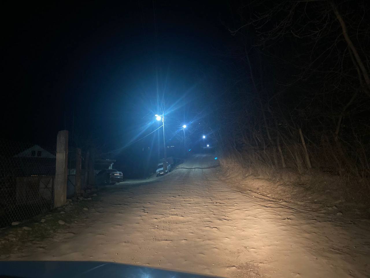 Установка  уличного освещения.